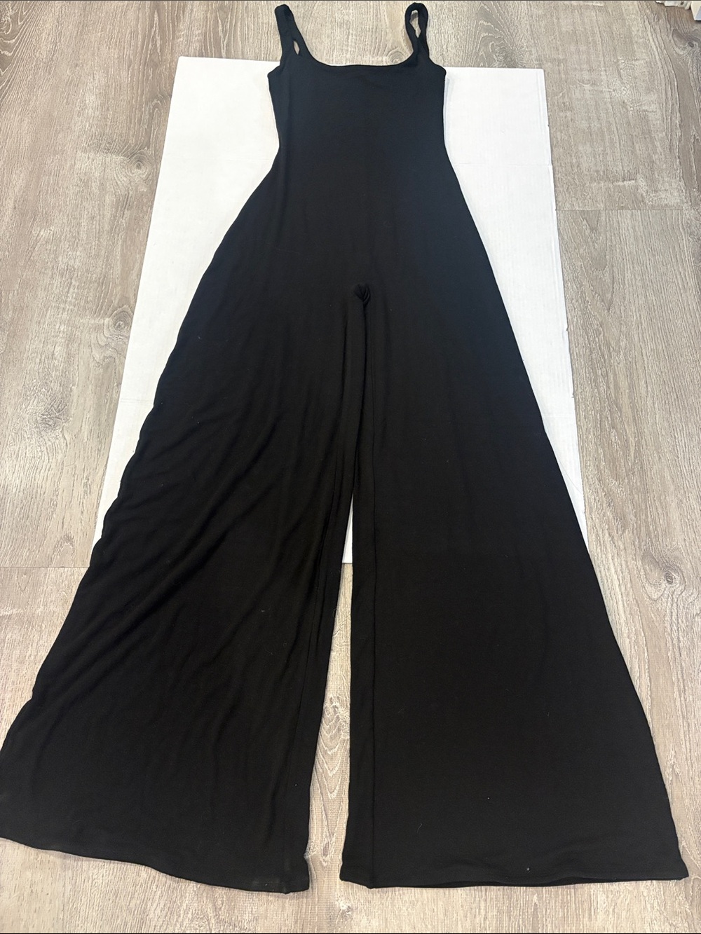 NWOT NAKED WARDROBE Sculpt Wide Leg Tank Jumpsuit In Black Size S - Picture 9 of 12